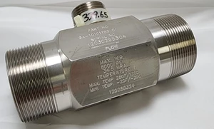 1-1/2" x 2" Threaded End Turbine Flow Meter, Cameron NuFlo 9A-10101183, 15-180 GPM, 5000 PSI