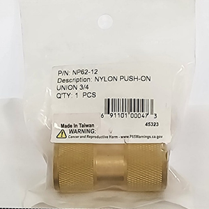 Power Products NP62-12 Brass Air Brake Push-On Union 3/4 in