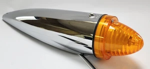 Mack 8154-51631771 Chrome Amber Bullet Marker lamp