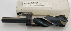 Champion XG12-1-1/8" Black & Gold Silver & Deming Drill 1/2" Shank