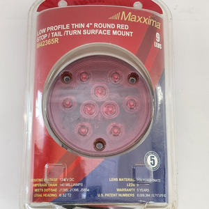 Maxxima M42365R 4" Round Red LED Stop/Tail/Turn Light