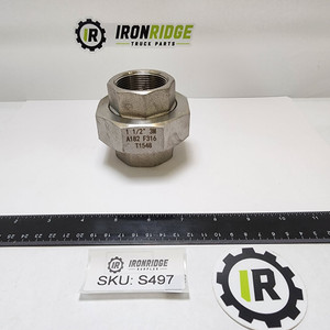 1-1/2 in NPT 316 Stainless Steel Union, 3000 PSI