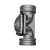 Alternate side view of 3-inch grooved diaphragm inline control valve for water truck spray systems
