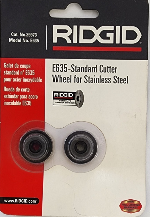 RIDGID E635 Standard Cutter Wheel for Stainless Steel 2 Pack