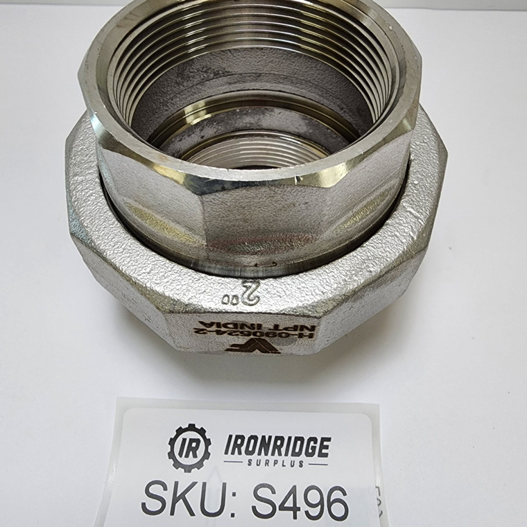 2" NPT 304 Stainless Steel Union, Class 150