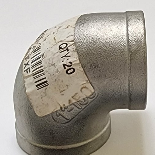 1 in Stainless Steel 90° Threaded Elbow, Class 150