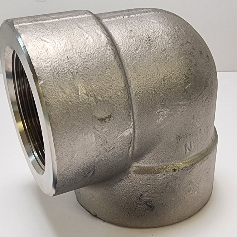 2" 304 Stainless Steel 90° Threaded Ell, 3000 psi