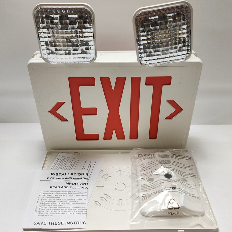 2EXKL Emergency Exit Sign Dual Adjustable Heads Red EXIT Arrows