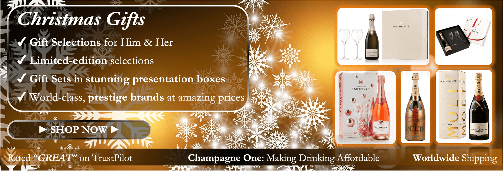 Christmas Champagne, Alcohol for Christmas, Christmas wine, Christmas presents