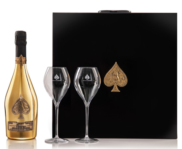 Armand de Brignac Brut Gold Gift Set With 2 Glasses (75cl)