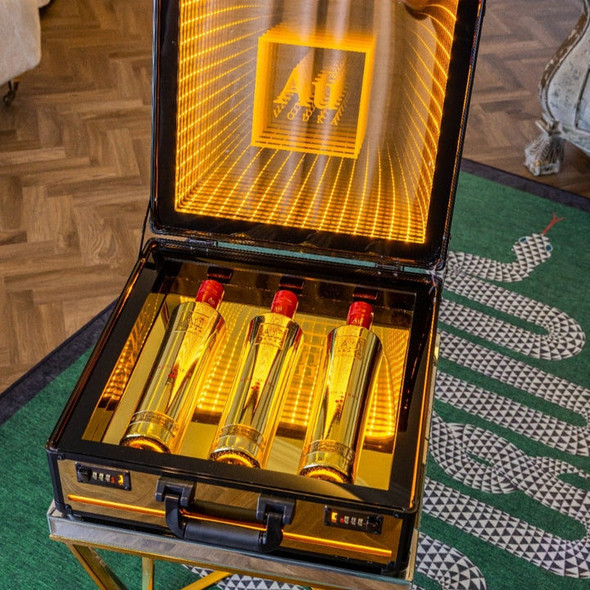 Au Vodka Light Up Case + 3 Bottles Of Choice Au Vodka Light Up Case + 3 Bottles Of Choice