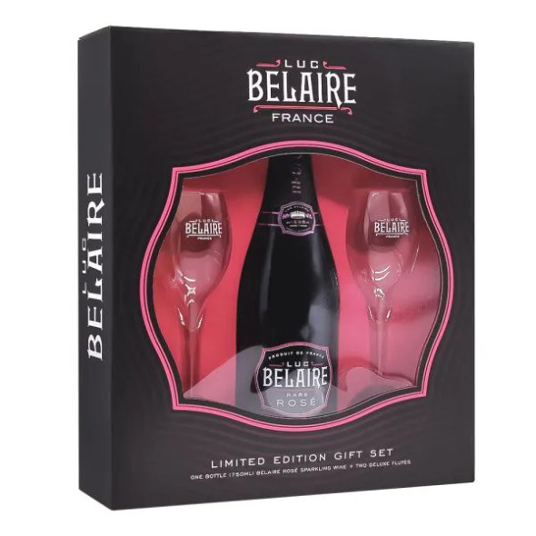 Luc Belaire Rose Gift Set (2 x Flutes 1 x 75cl)