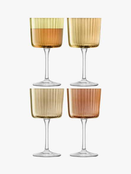 LSA Gems Wine Glass Amber 250ml Set of 4