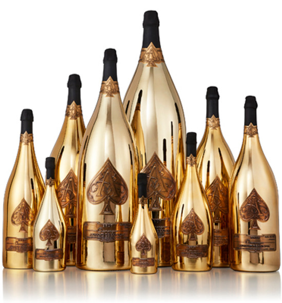 Gold Brut luxury coffret with 2 glasses NV - Armand de Brignac, Buy Online