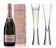 Moet & Chandon Rose NV In Moet Box (75cl) with x2 Moya Champagne Flutes