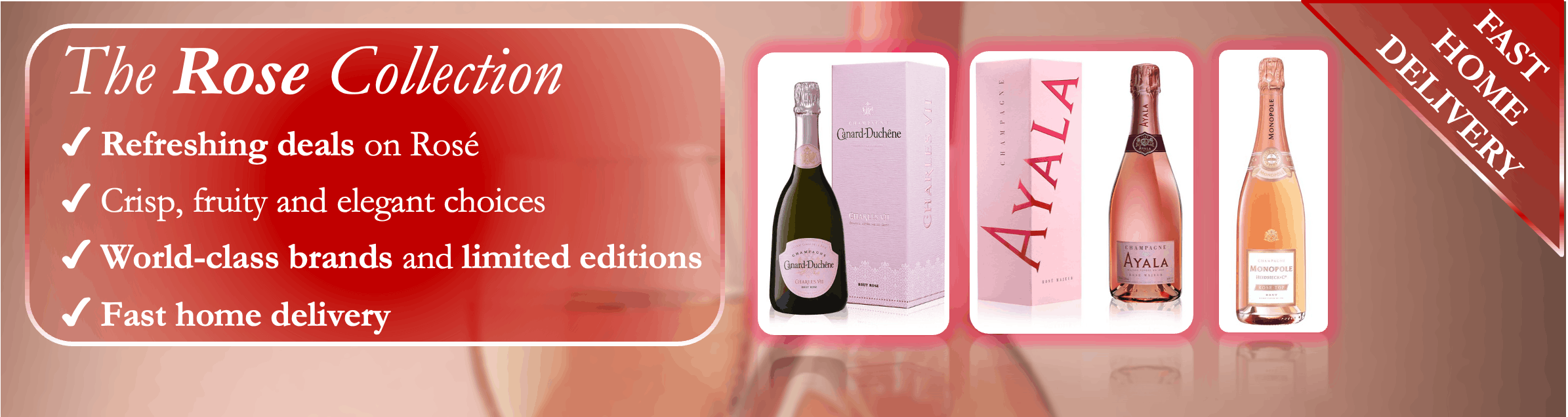 Rose wine, rosé, rose delivered, best tasting wine, fruity wine