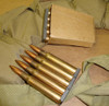 30-06 M2 Ball 60rd Bandoleer on 5rd 1903 Stripper Clips WWII Winchester 1945<br>Corrosive / Boxer Primed Reloadable