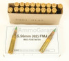 5.56mm M855 FMJ Winchester WCC NATO Green Tip Penetrator 20rd Box