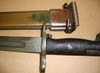 M1 Garand Bayonet U C w/Scabbard 10&quot; "Bowie" Point WWII 1942 MODIFIED