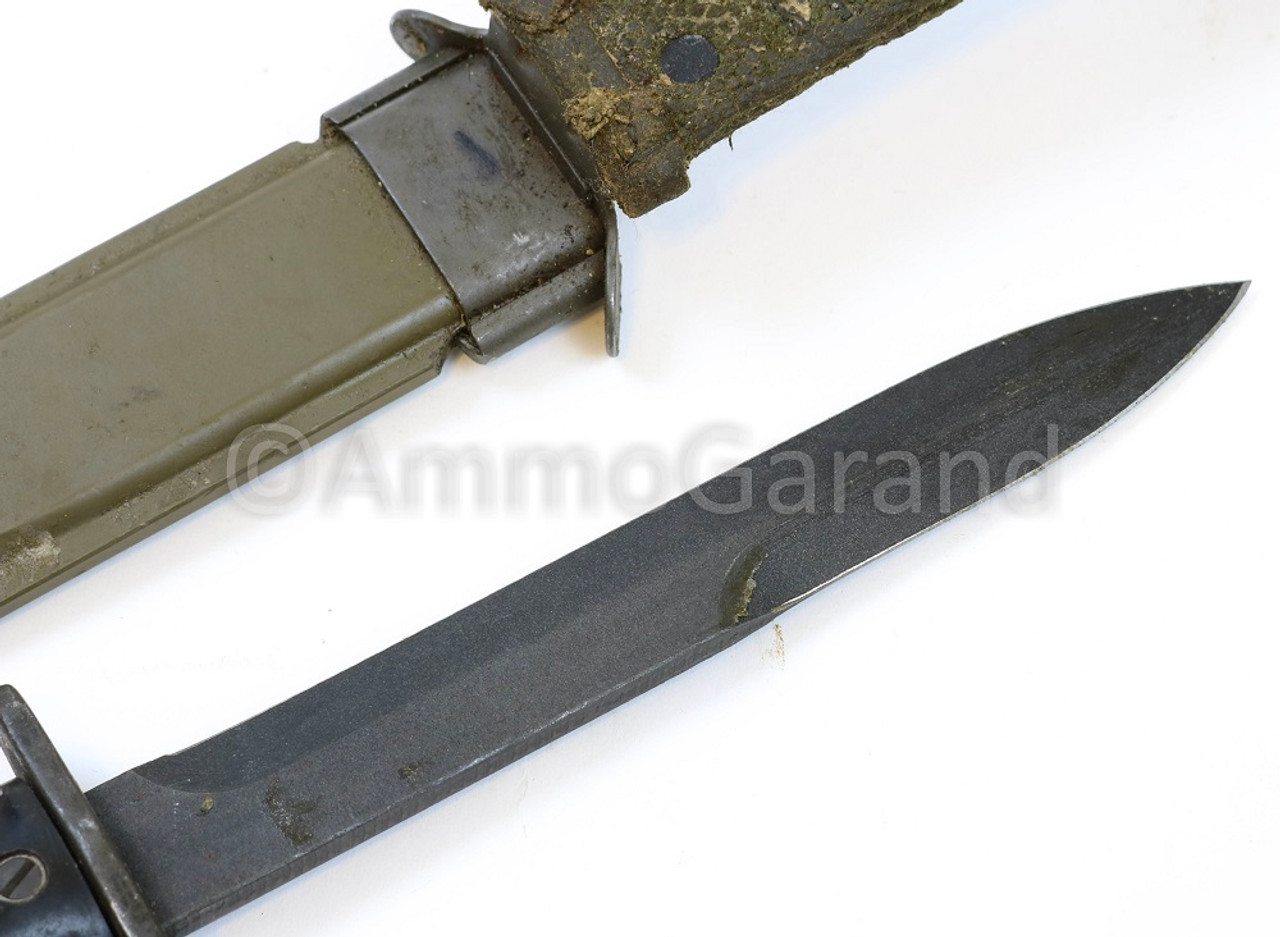 M5A1 M1 Garand Bayonet w/ M8A1 Scabbard<BR>USGI J&D Tool Co. 1950&#39;s <br>Used **Excellent**