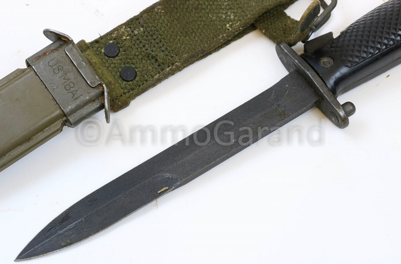 M5A1 M1 Garand Bayonet w/ M8A1 Scabbard<BR>USGI J&D Tool Co. 1950&#39;s <br>Used **Excellent**