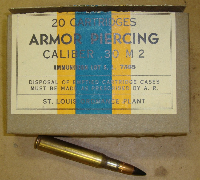 30-06 Armor Piercing 20rd Box Saint Louis 1943 Production WWII