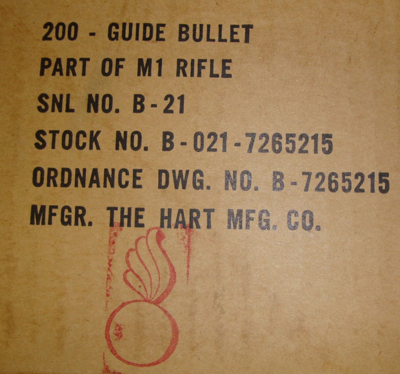 Bullet Guide box label with contents