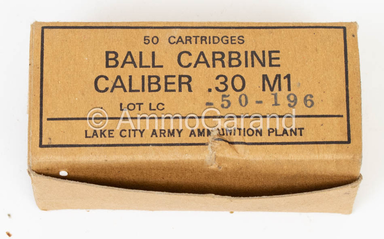 .30 M1 Carbine 50rd Box Lake City 1971 USGI Surplus