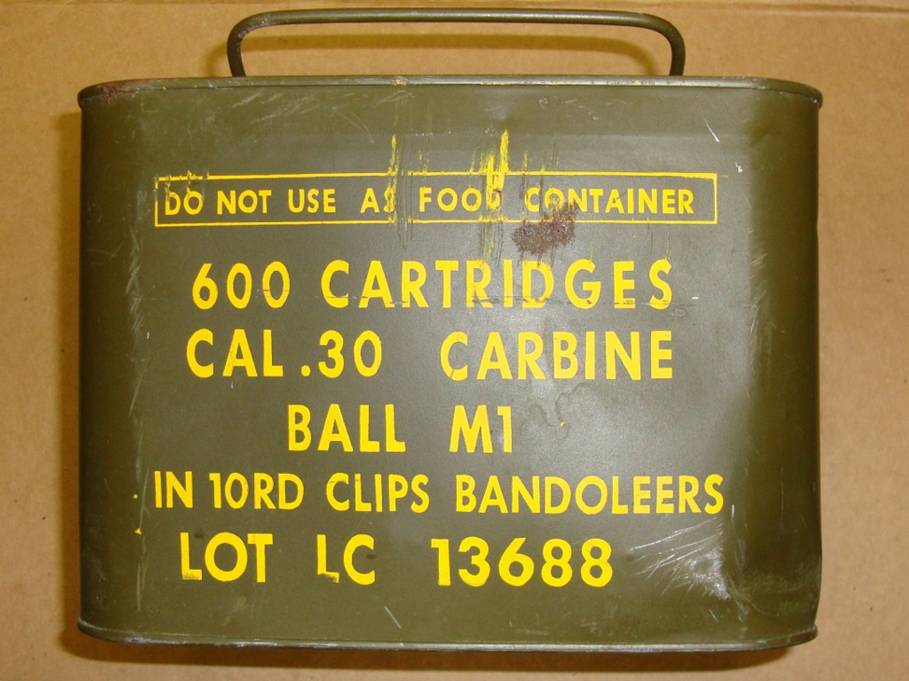 30 M1 Carbine Ammo 600rd Spam Can Lake City .30 1950's USGI Surplus