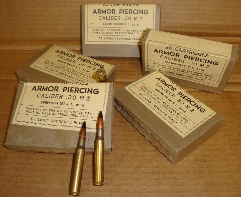 30-06 M2 Armor Piercing 20rd Box Saint Louis Ord WWII AP