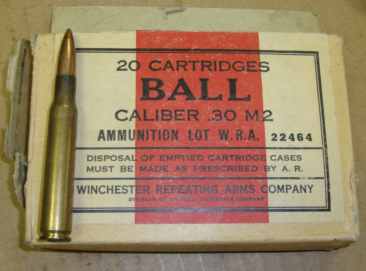 30-06 M2 Winchester W.R.A. WWII Box 1942