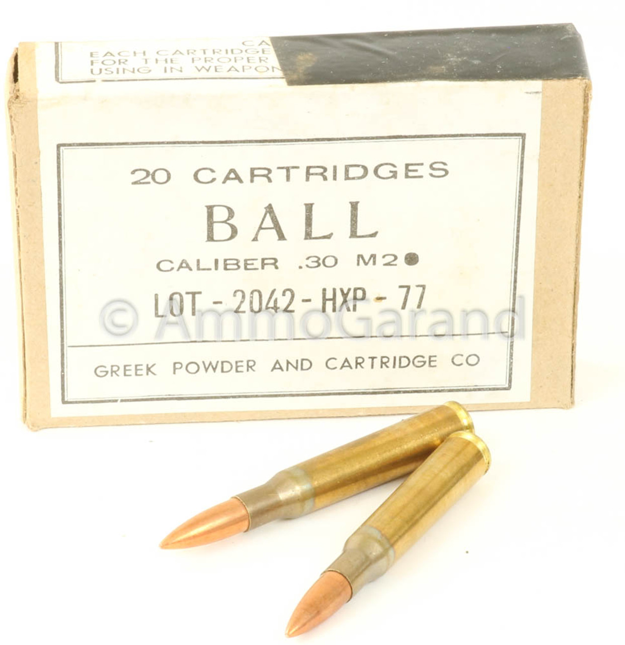 30-06 M2 150gr FMJ Ball Greek HXP 20rd Box