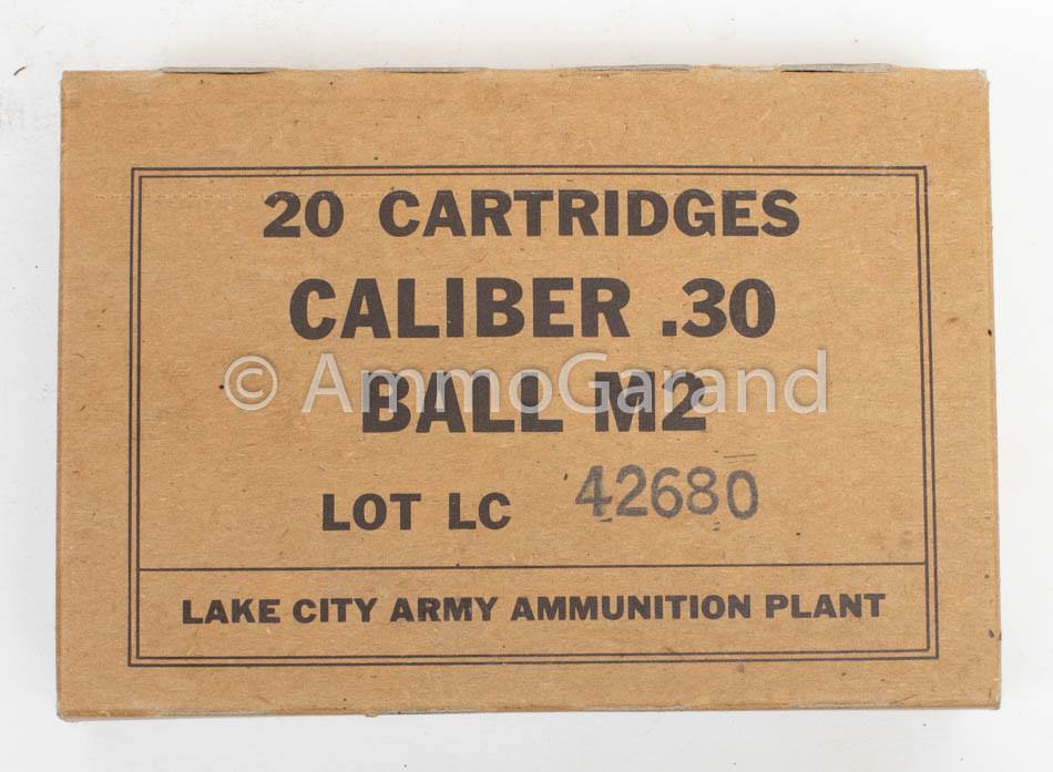30-06 M2 Ball Lake City 1969 USGI 20rd Boxs - Packrats
