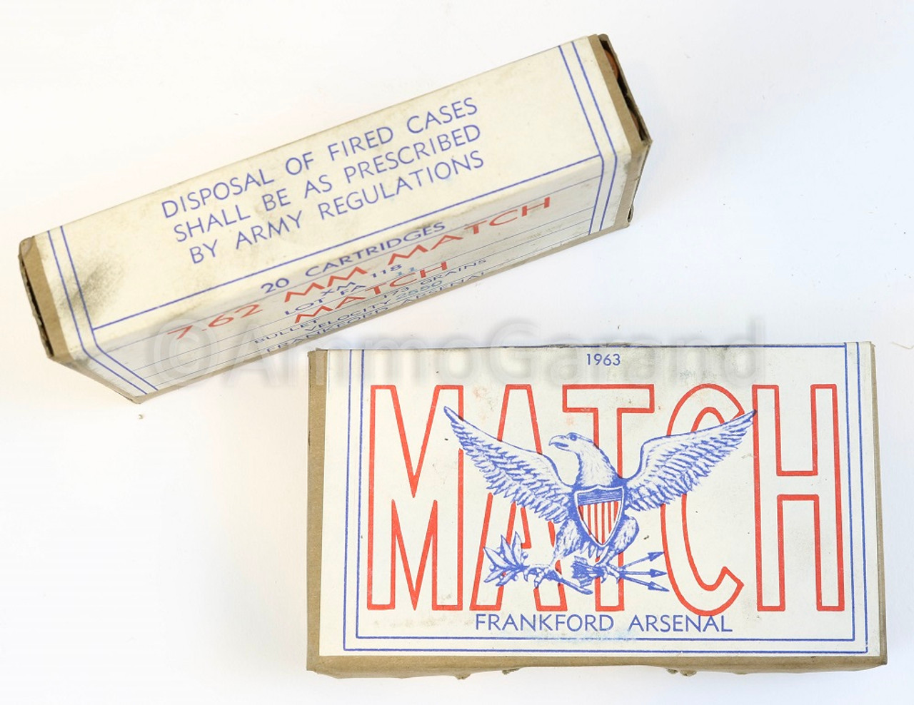 7.62 MM Match XM118<br>Frankford Arsenal 1963 <br>Lot FA-11 20rd Box