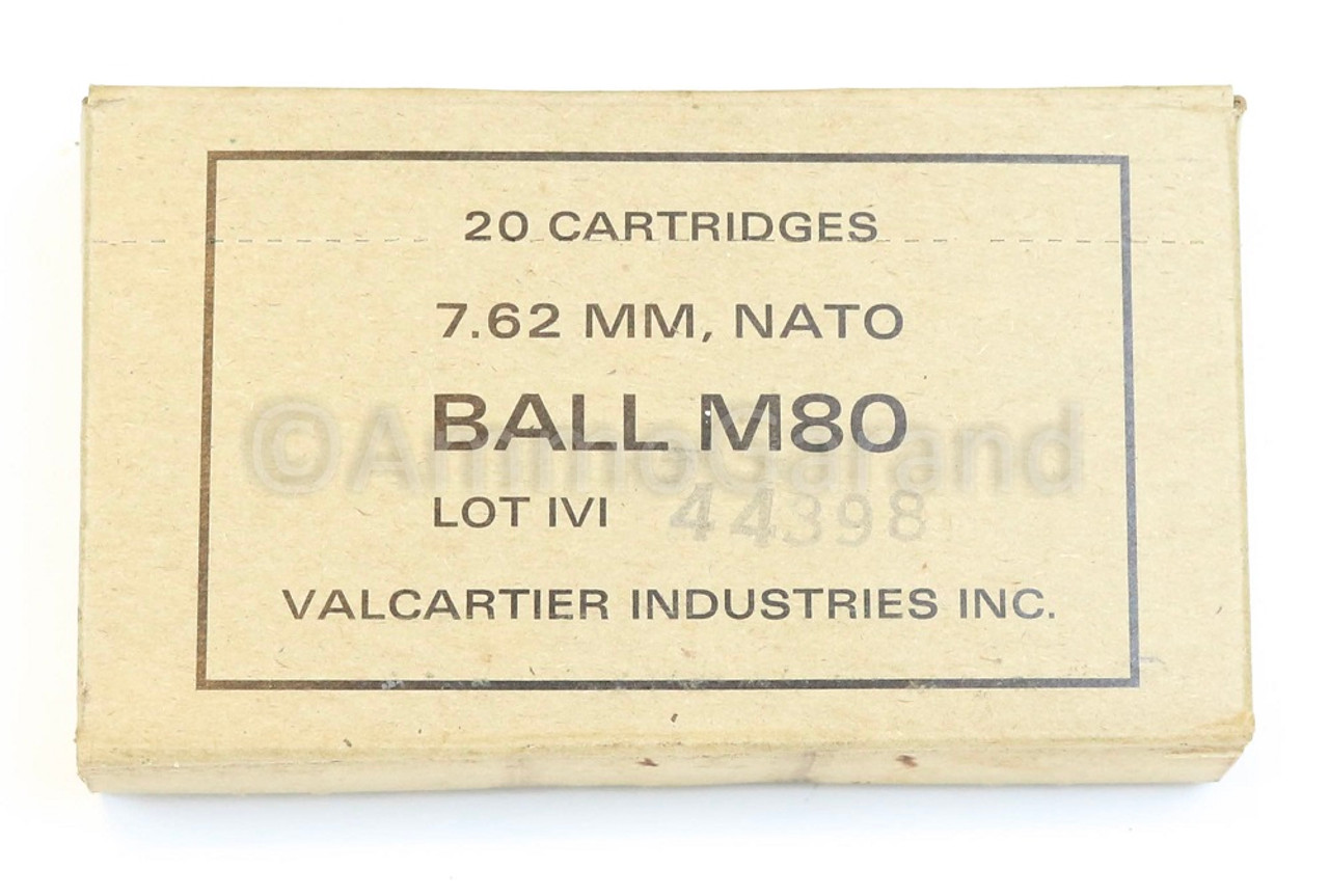 M80 Ball 7.62mm NATO .308 Canadian<br>IVI 1969<br> 20rd Box