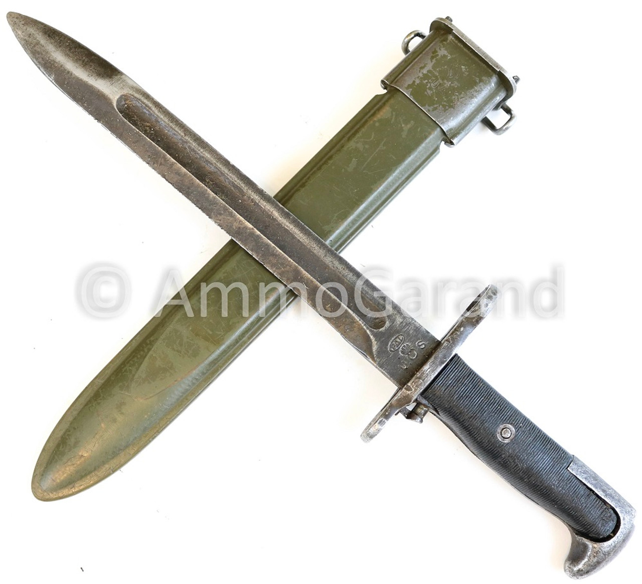 M1 Garand Bayonet PAL w/ M7 Scabbard 10&quot; WWII UNMODIFIED