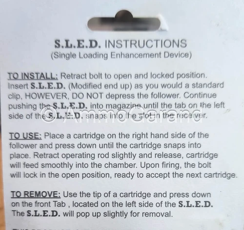 M1 Garand S.L.E.D. Clip (Single Loading Enhancement Device)