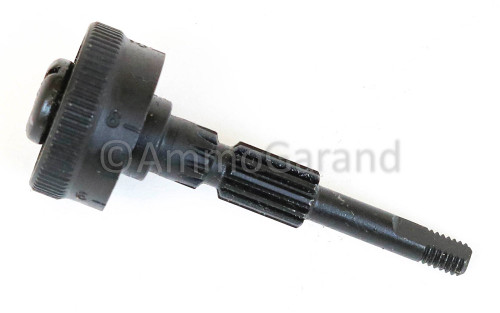 M1 Garand Rear Sight Elevation Pinion Assembly T105 (Yards) - Also for M1A M14 Late 1945 on use - NEW - Dark M1 Garand Rear Sight Elevation Pinion Assembly T105 (Yards) - Also for M1A M14 Late 1945 on use - NEW - Dark
