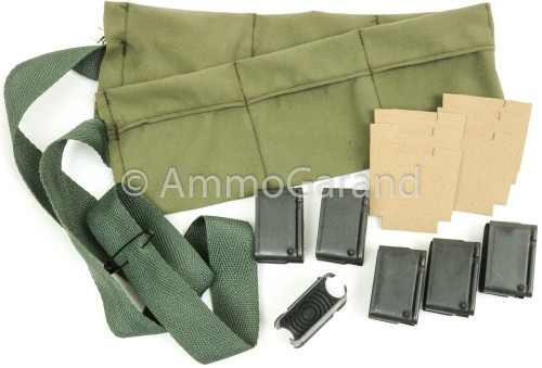 M1 Garand USGI Bandoleer Repack Set with M1 Garand 8rd Clips and Cardboards M1 Garand USGI Bandoleer Repack Set with M1 Garand 8rd Clips and Cardboards