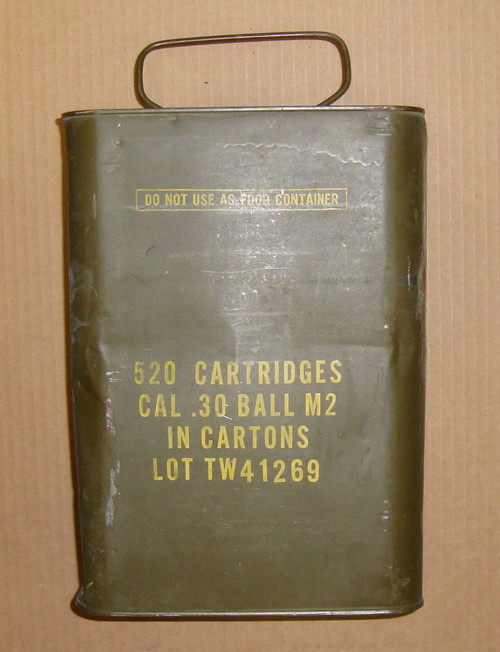 30-06 M2 150gr FMJ Ball Twin Cities <br>USGI TW 1950s<br>520rd Spam Can<br>NON-Corrosive / Boxer Primed Reloadable