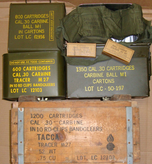 30 M1 Carbine Ball Ammo Lake City 1350rd Can Packed In 50rd Boxes Usgi Surplus Non Corrosive
