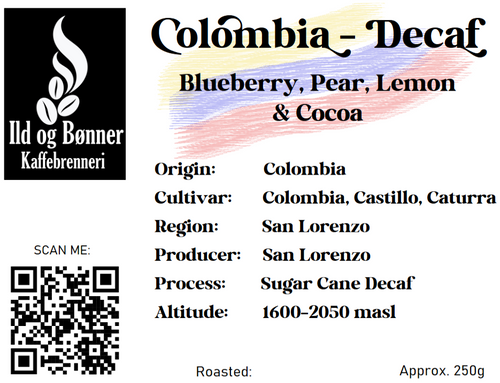 DECAF - San Lorenzo - Colombia - 250g