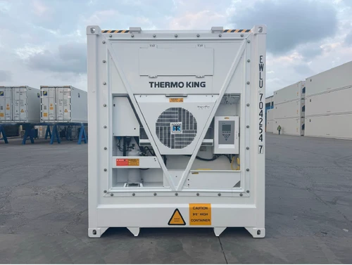 40ft High Cube Reefer Shipping Container | New, One-Trip | ThermoKing, 1/2 Doors, T Floor | Long Beach, LA, CA