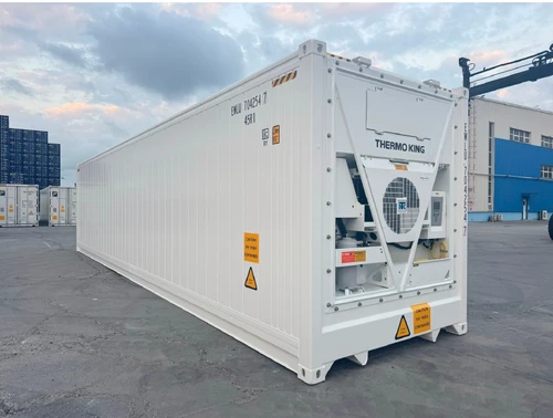 40ft High Cube Reefer Shipping Container | New, One-Trip | ThermoKing, 1/2 Doors, T Floor | Salt Lake, UT