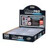 Ultra Pro Platinum Series Toploader 4-Pocket Secure Page (3-Hole, Box of 100 Sheets)