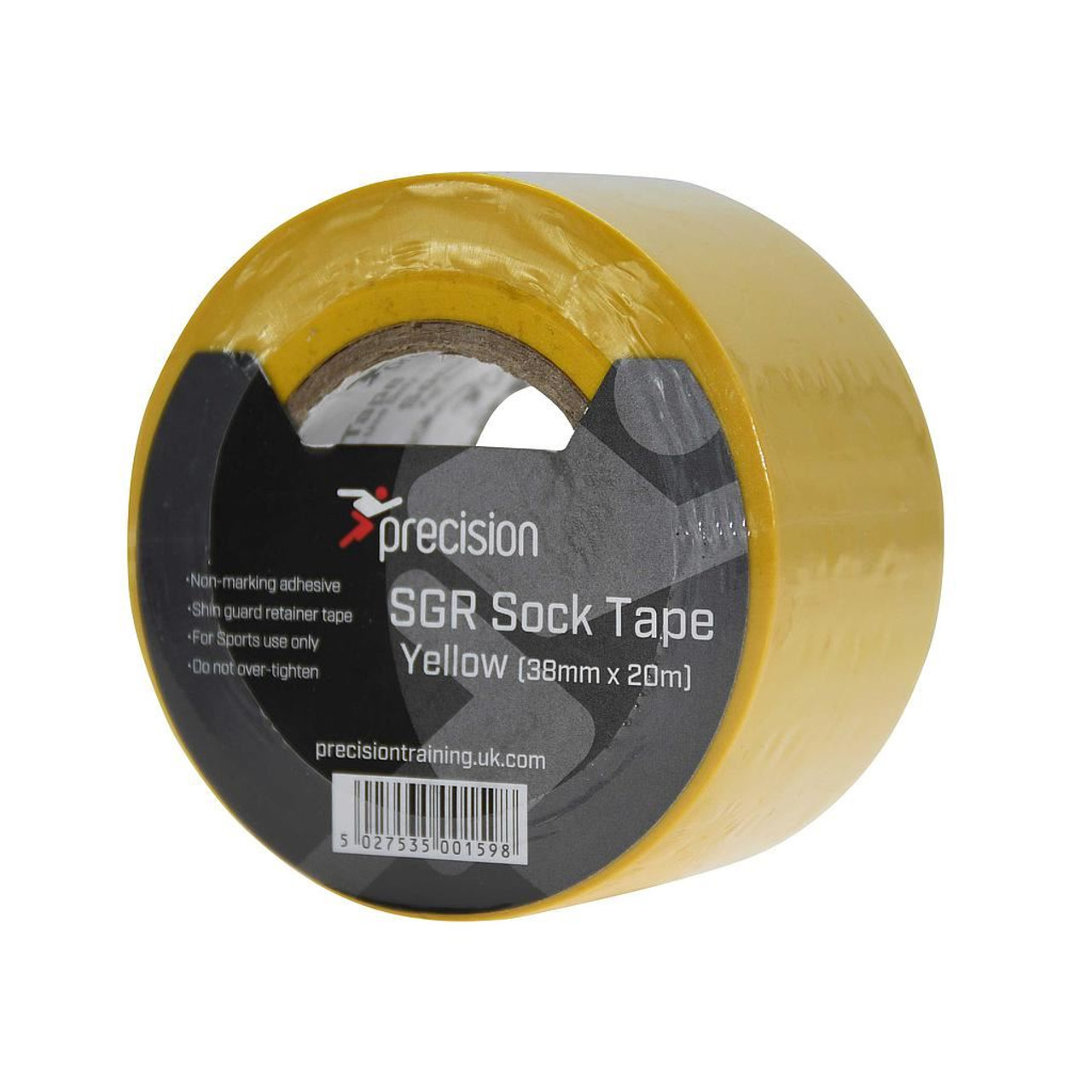Precision SGR Sock Tape 38mm (Pack of 5) Yellow 38mm x 20m