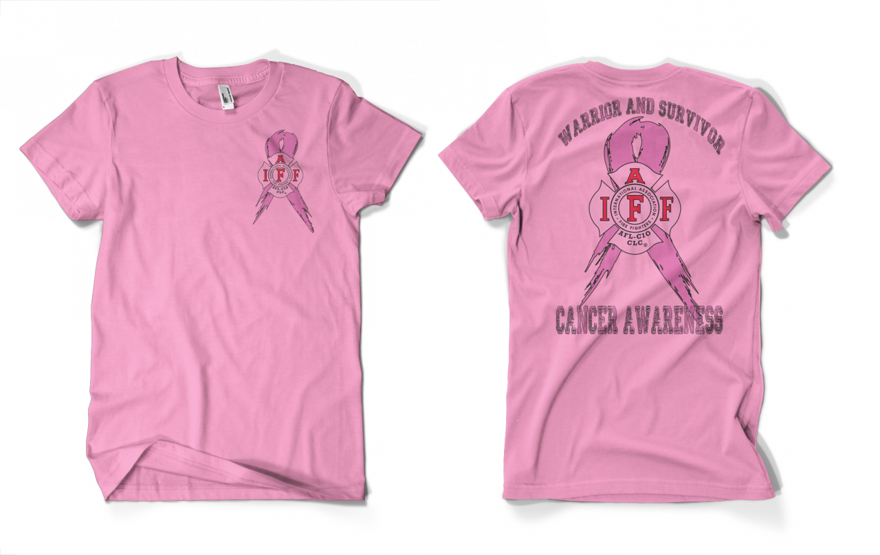Fire Department Breast Cancer T Shirts IAFF Cancer Warrior Shirt