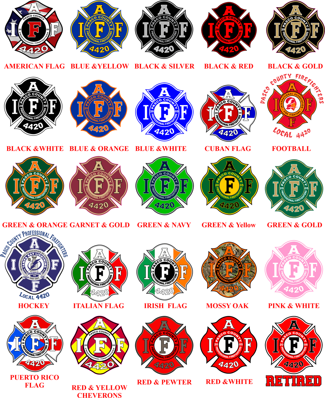 Pasco County Firefighters Local 4420 Decals