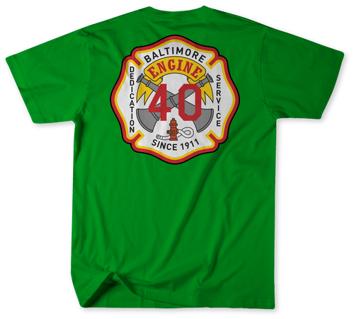 Unofficial Baltimore City Fire Department Engine 40 Shirt Unofficial Baltimore City Fire Department Engine 40 Shirt