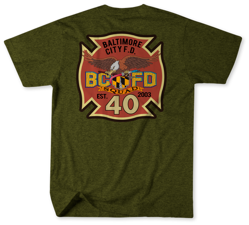 Unofficial Baltimore City Fire Department Squad 40 Shirt